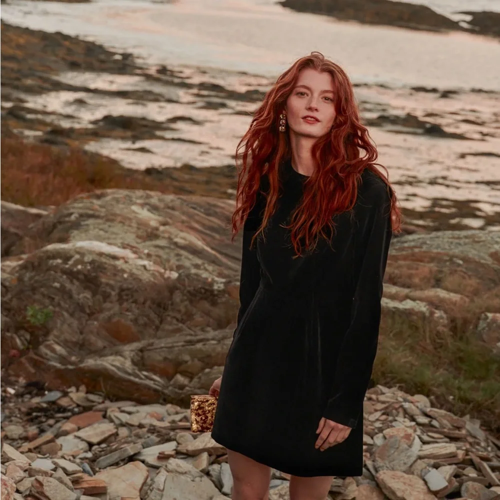 Tuckernuck Elegant Black Long Sleeve Dress - Picture 2 of 13